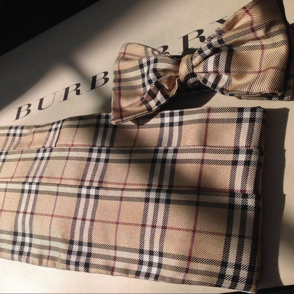 🎁TB HOLIDAY 26’🎁LEGENDARY🆕🔥💯ORIGINAL ICONIC BURBERRY NOVA CHECK BOW TIE SET🔥 - Picture 13 of 15
